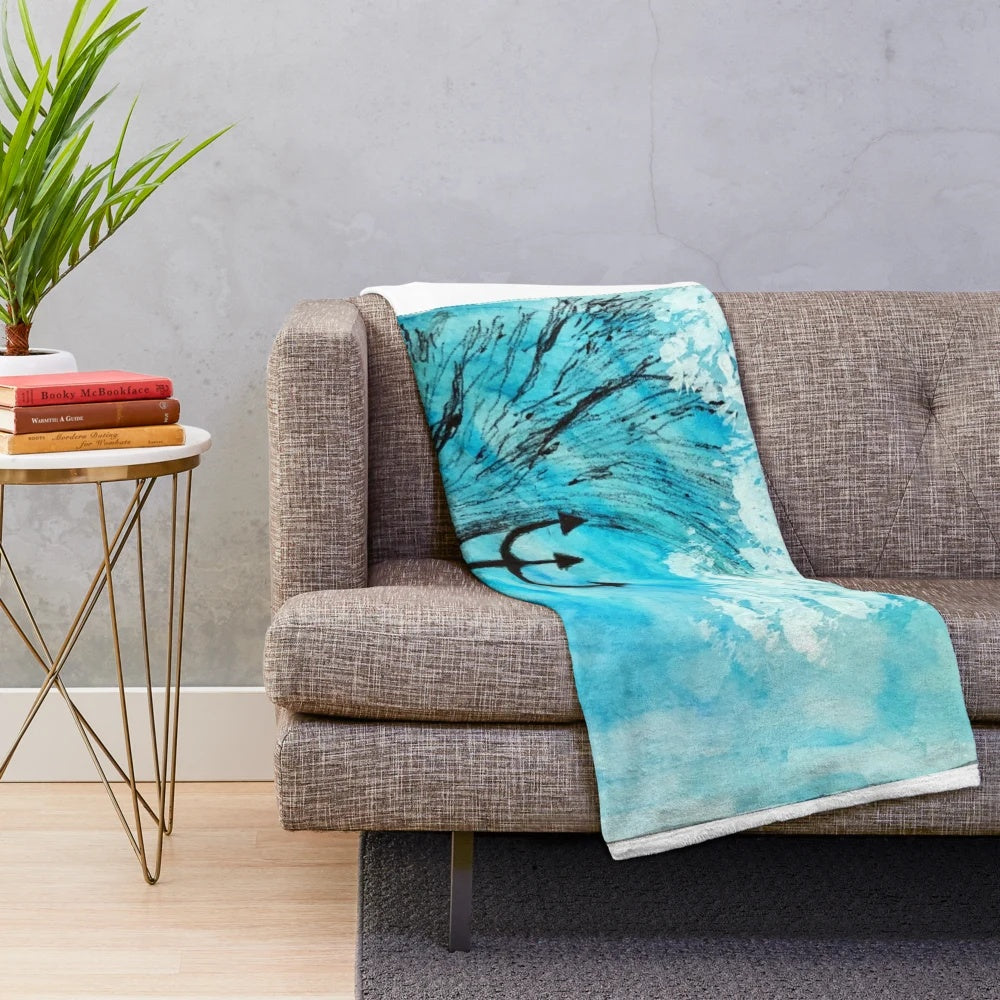 Percy Jackson Inspired Plush Blanket with Demigod and Greek Mythology Designs