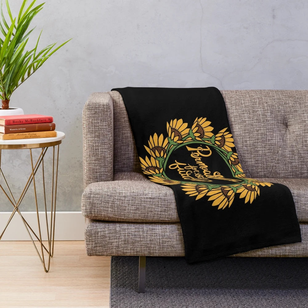 Permaculture-themed plush blanket with lush, nature-inspired design