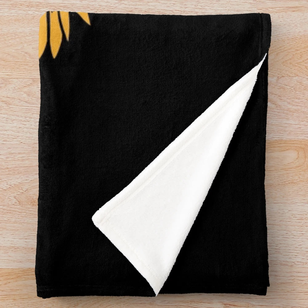 Permaculture-themed plush blanket with lush, nature-inspired design