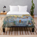 Persian poetry inspired plush blanket