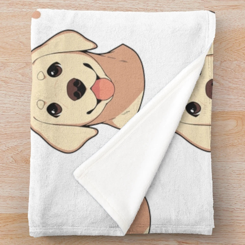 Labrador Retriever seamless pattern plush blanket