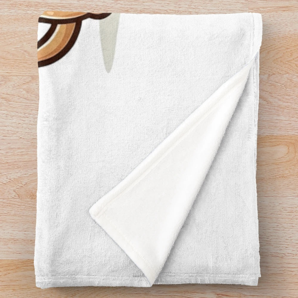 Plush blanket featuring a peaceful cat and dog design