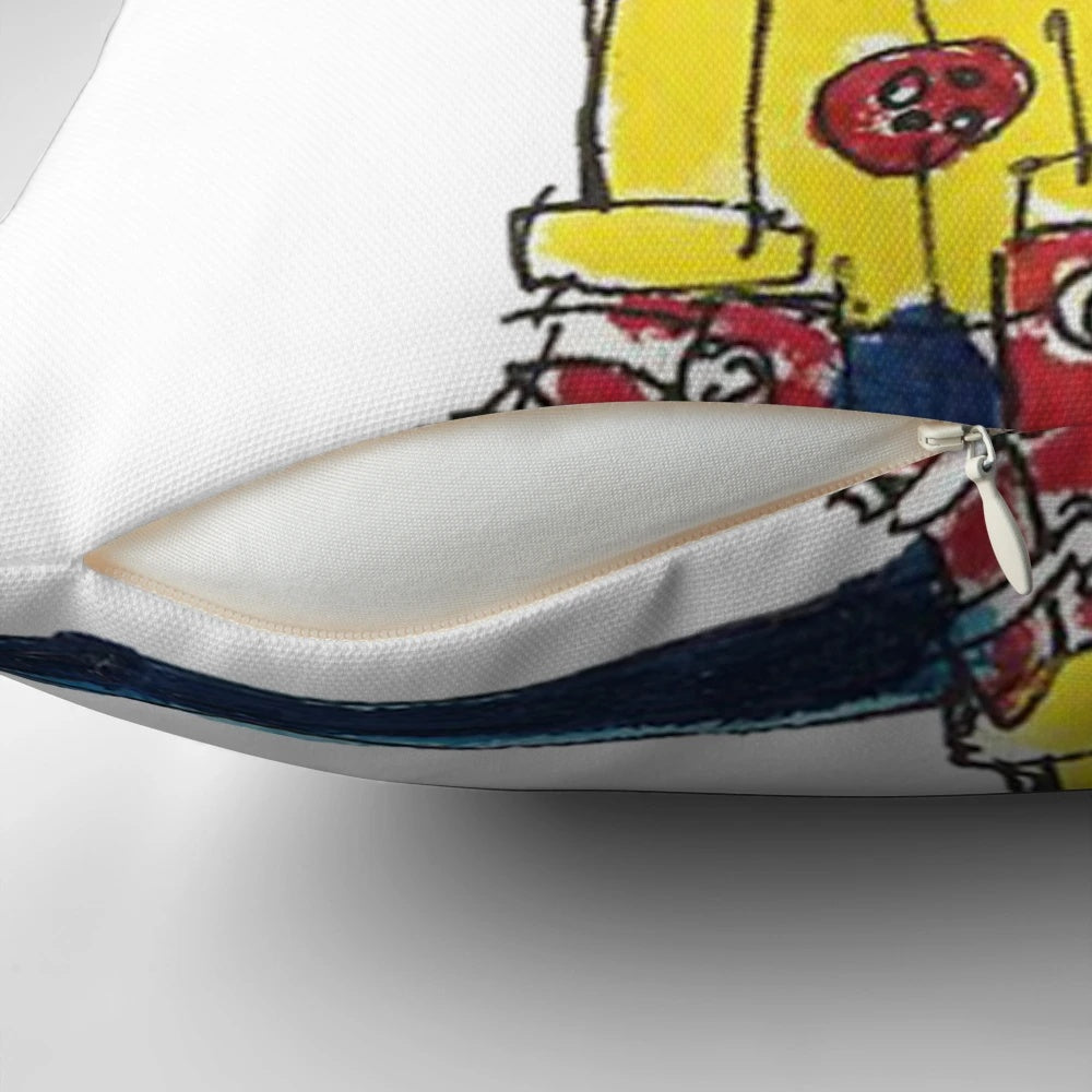 Plush Pete the Cat pillow, a colorful and playful addition to any child's bedroom decor.