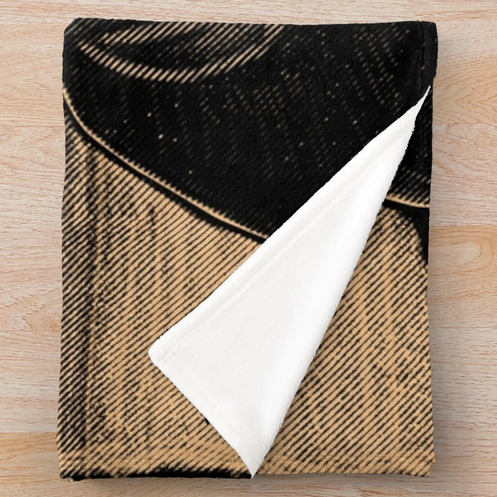 Peter Lorre inspired plush blanket featuring the iconic horror actor