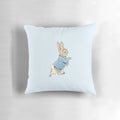 Plush Peter Rabbit-themed pillow in neutral colors