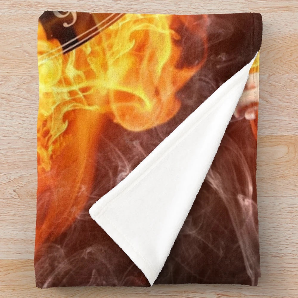 Plush blanket featuring the image of Peter Wright, a famous darts player
