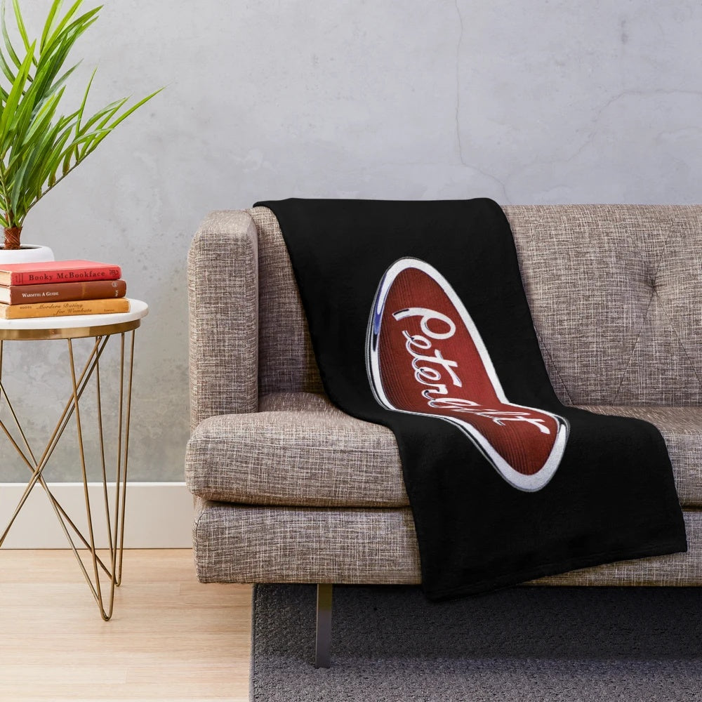 Peterbilt truck-themed plush blanket