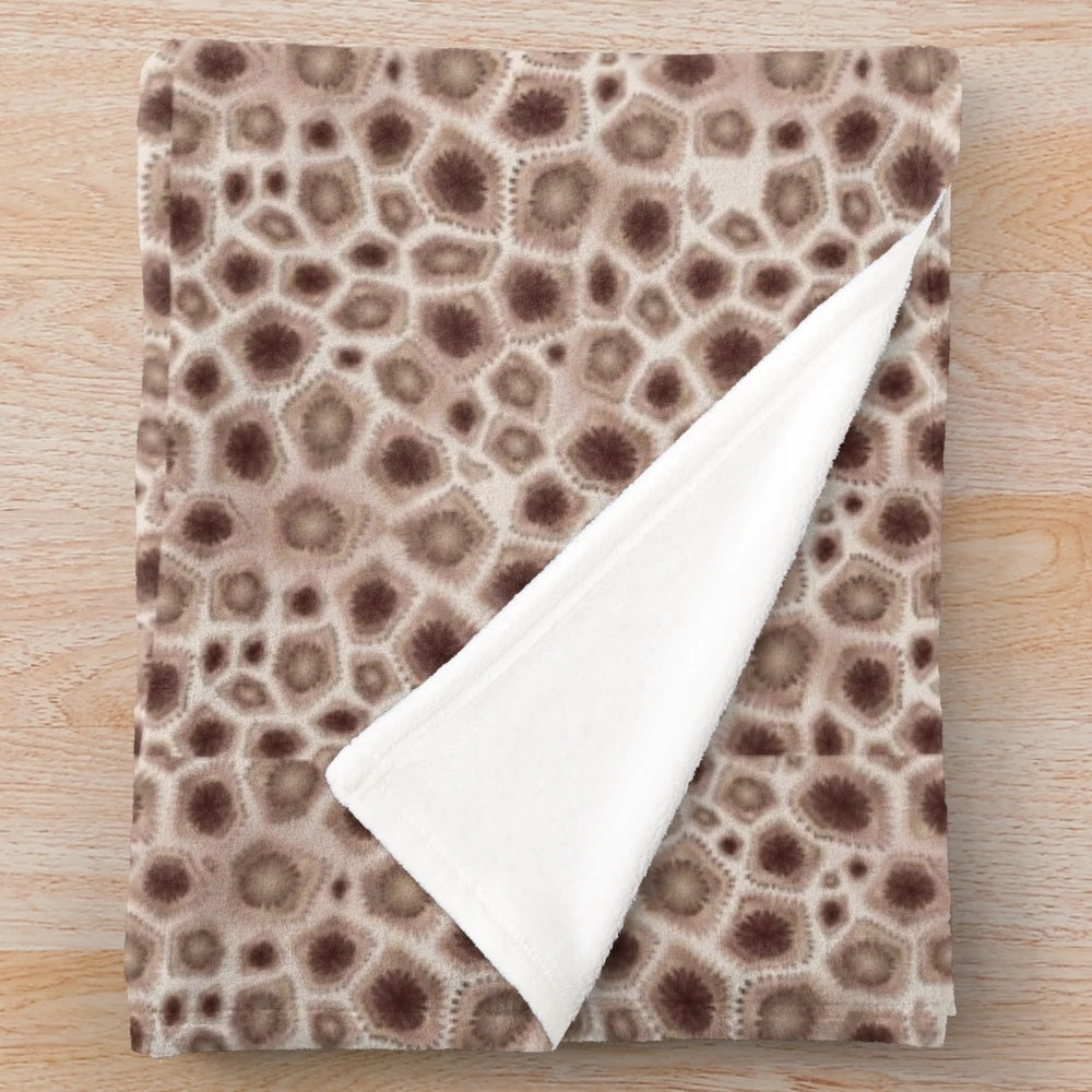 Petoskey Stone Plush Blanket