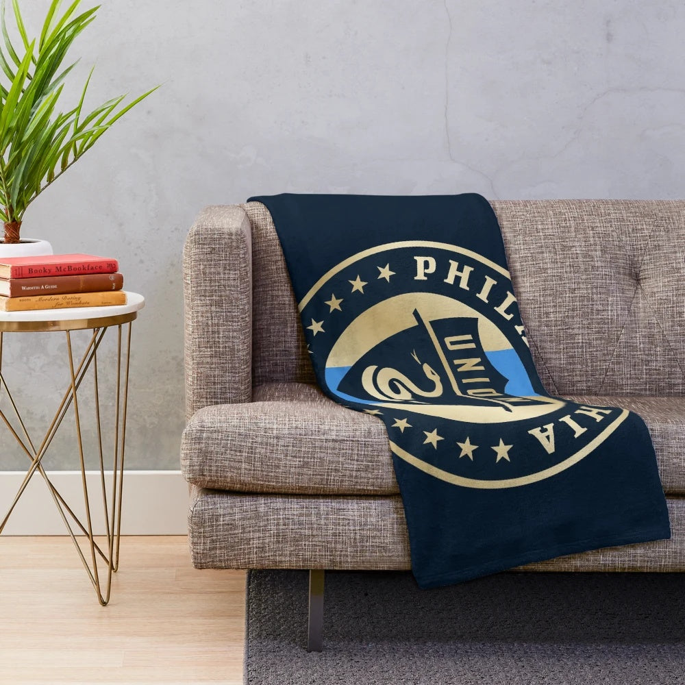 Philadelphia Union inspired plush blanket