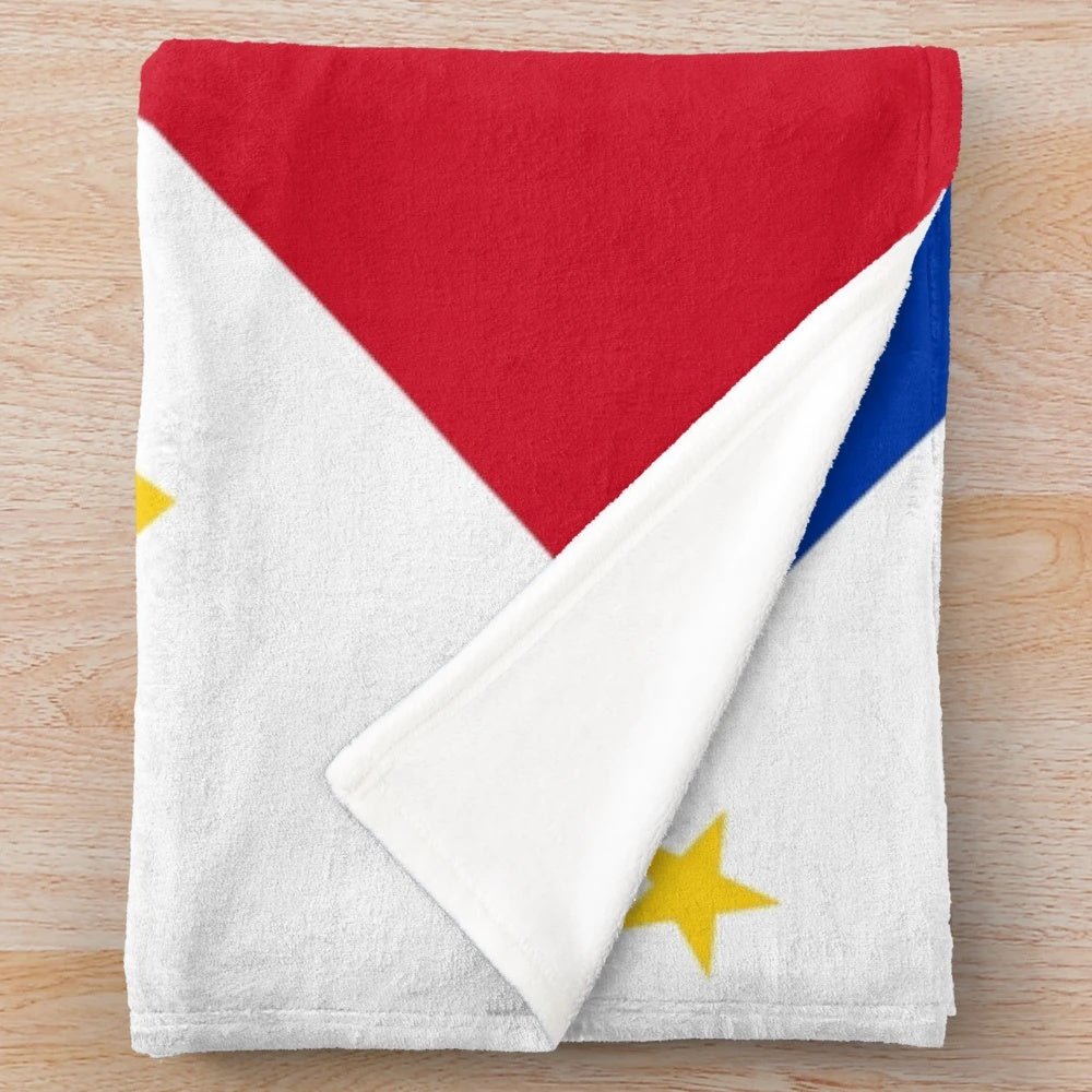 Philippines flag inspired plush blanket for a cozy, tropical home decor