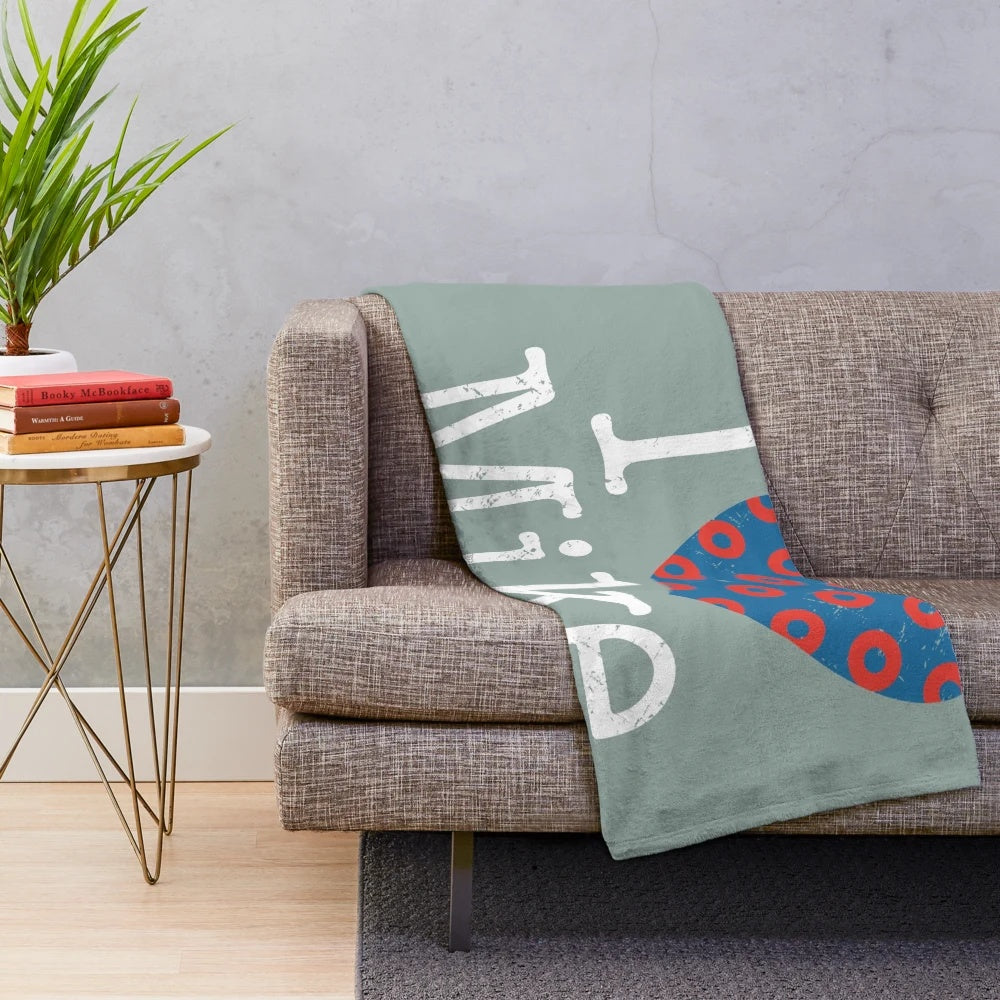 Phish-themed plush blanket featuring the band's iconic donut logo and "I Heart Mike" design