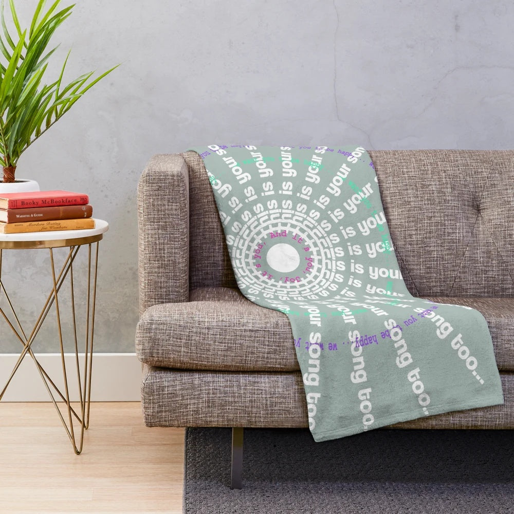Phish-inspired plush blanket with "This is Your Song Too" design