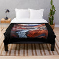 Photography plush blanket with mountains and river