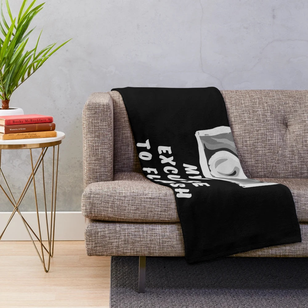 Photography plush blanket with a funny quote