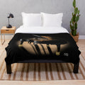 Piano and cat plush blanket