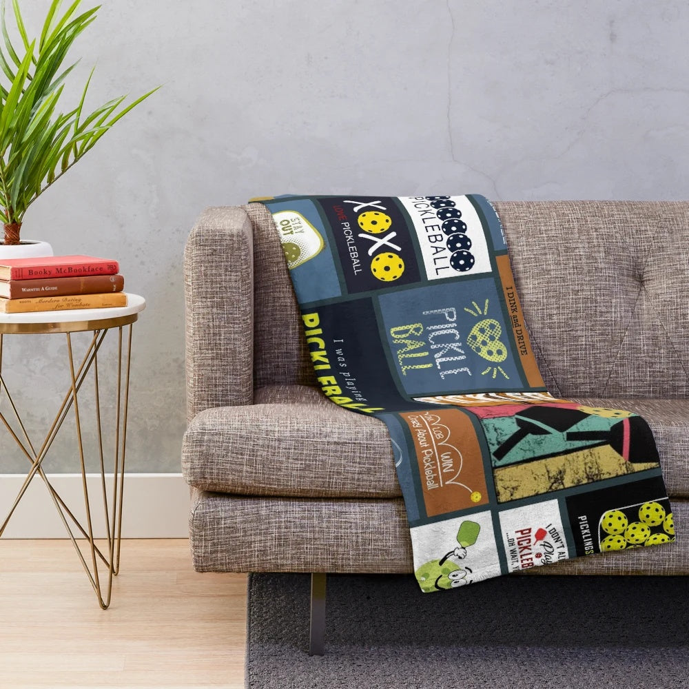 Pickleball plush blanket for players and fans