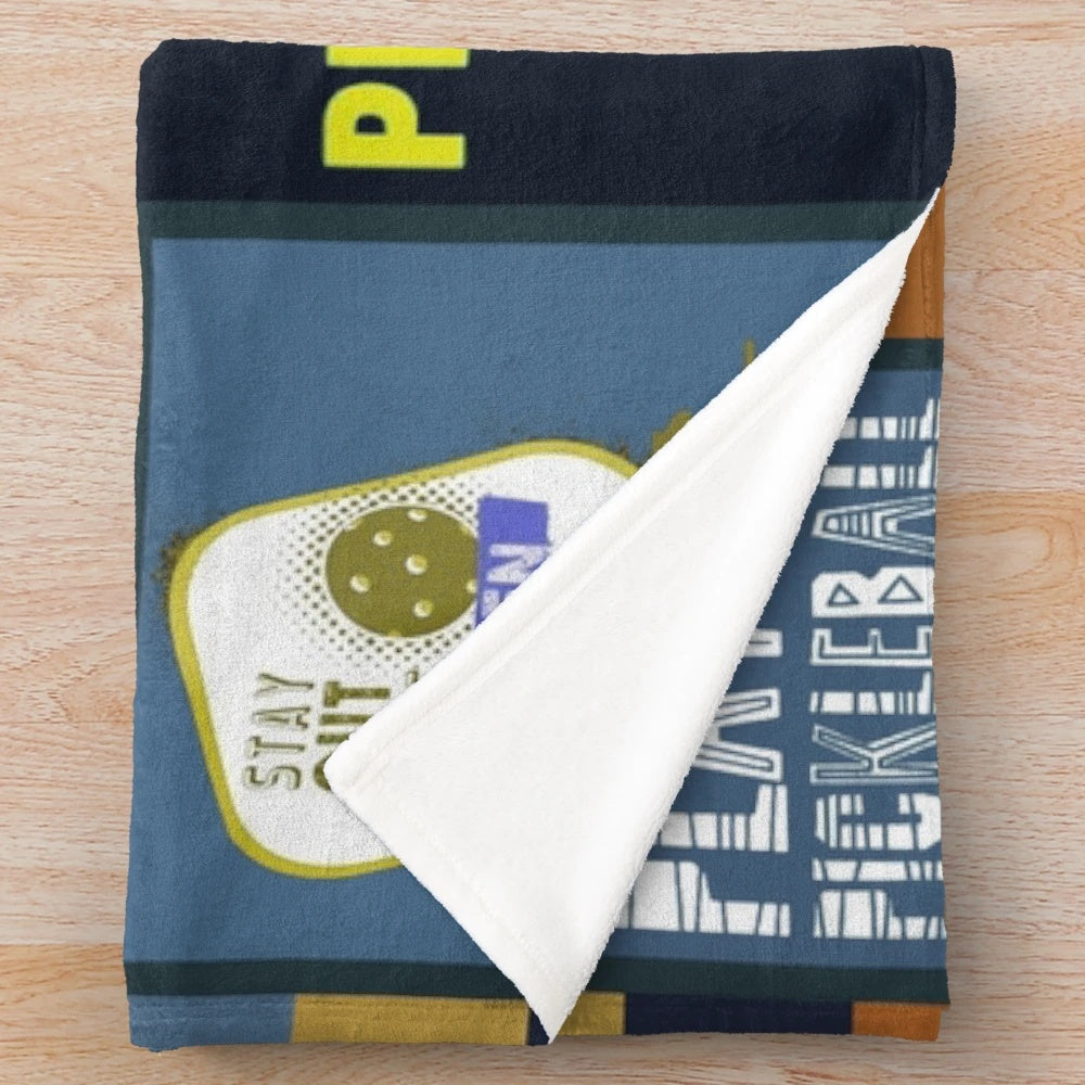 Pickleball plush blanket for players and fans
