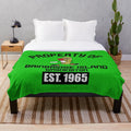 Pickleball plush blanket with a green design and sports motif