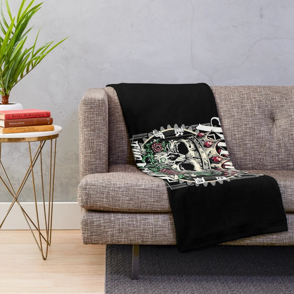 Soft and cuddly plush blanket featuring a Pierce the Veil inspired animal design