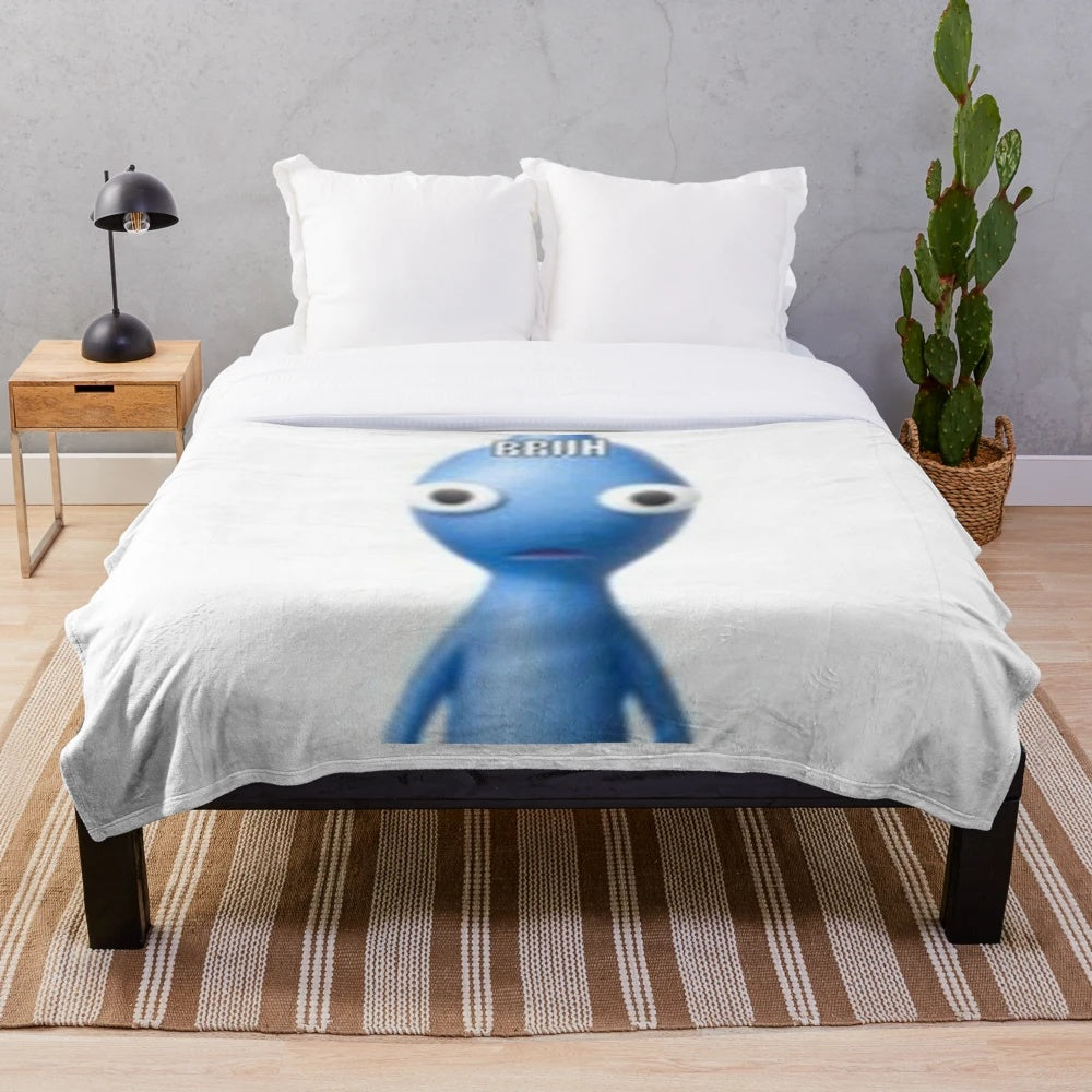 Pikmin 2 plush blanket featuring a fun gaming meme design