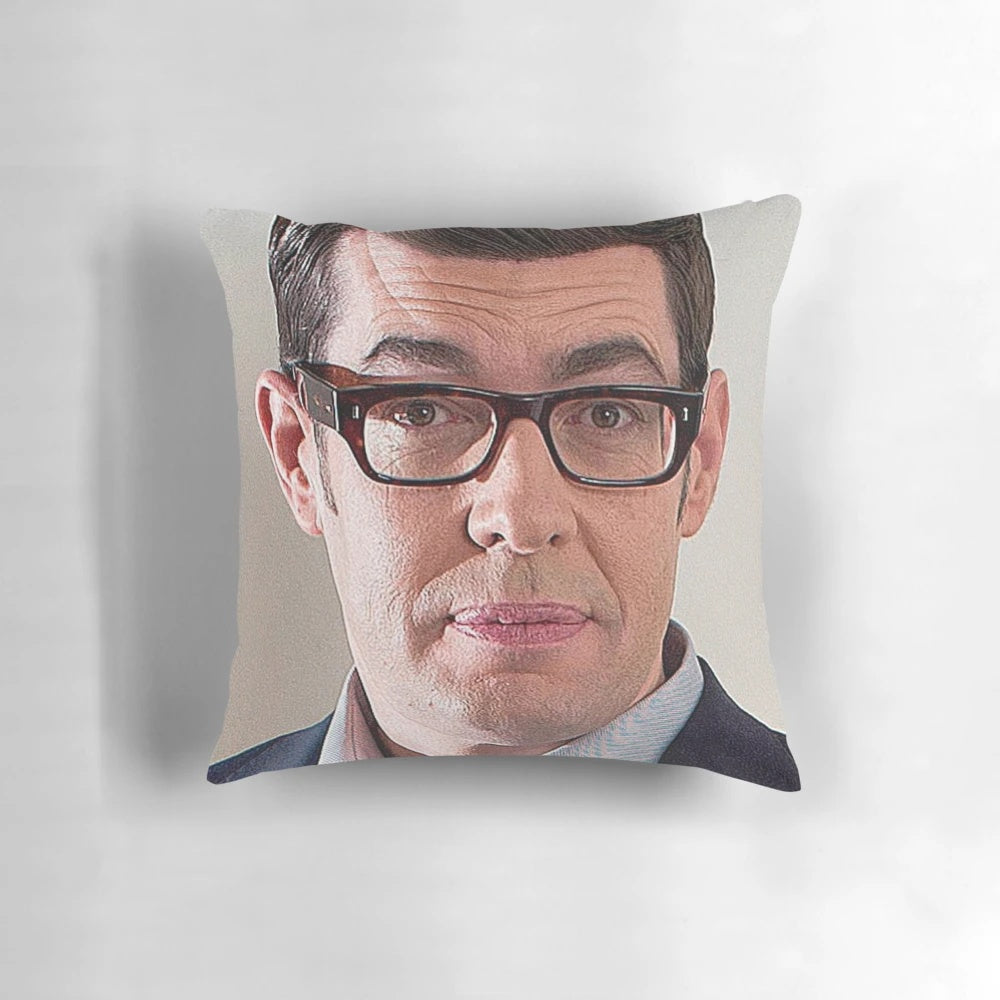 Plush Pillow Featuring Popular British Television Personality Richard Osman