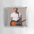 Soft pillow with an image of German pop singer Max Giesinger