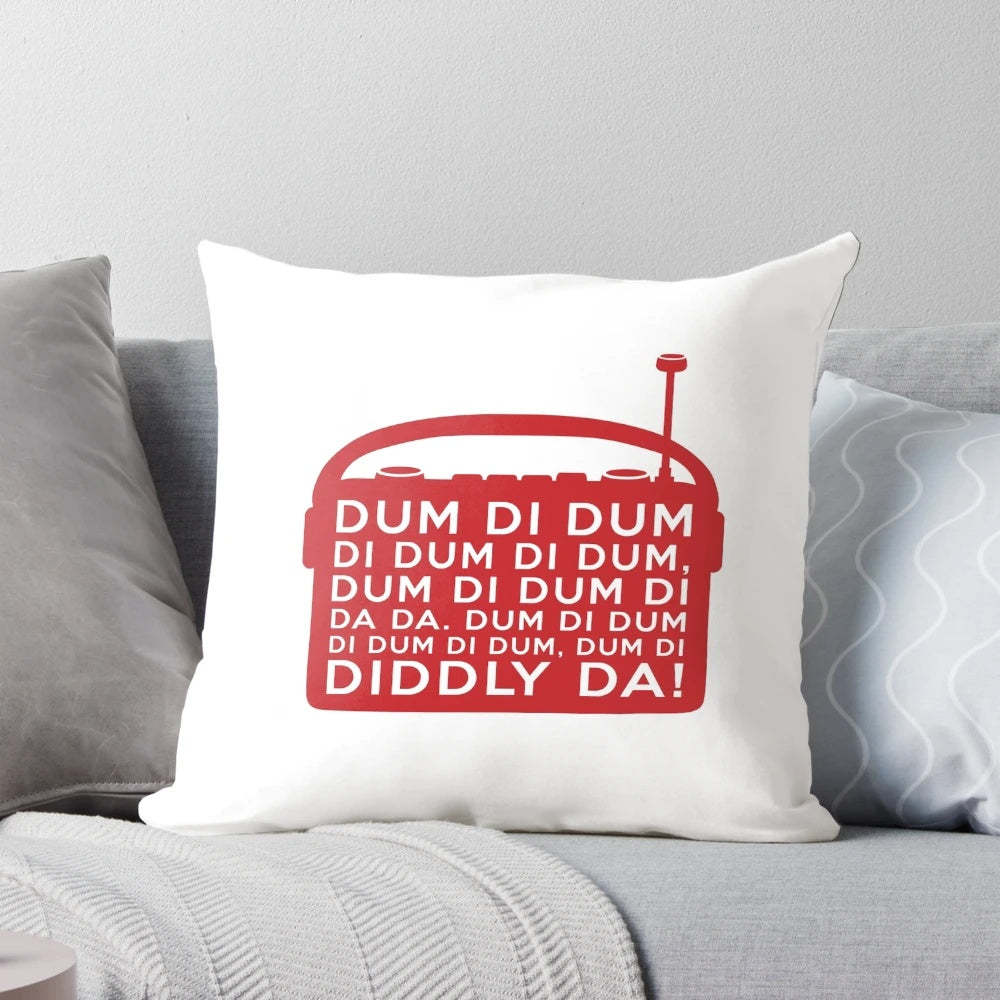 Soft and comfortable pillow featuring the recognizable Archers theme song from BBC Radio 4.