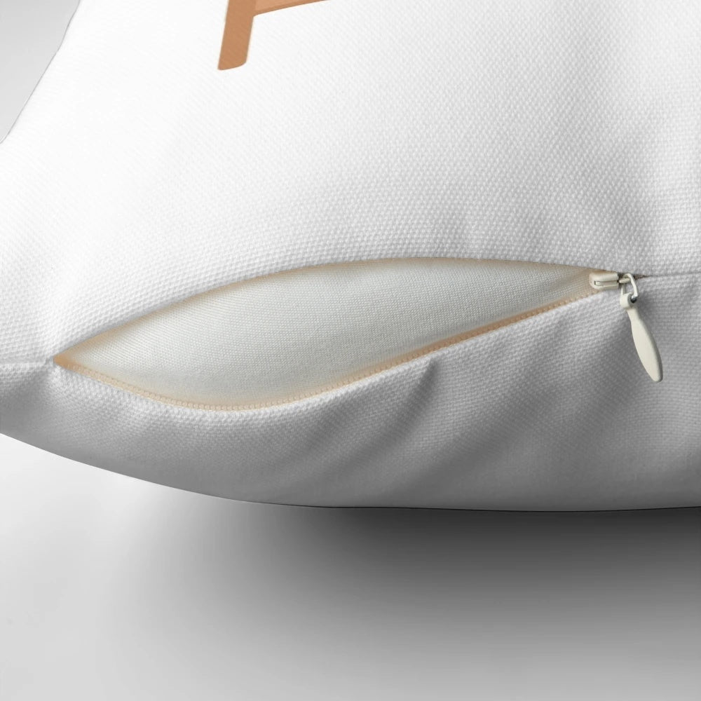 Soft, plush pillow for a bed without outside clothes