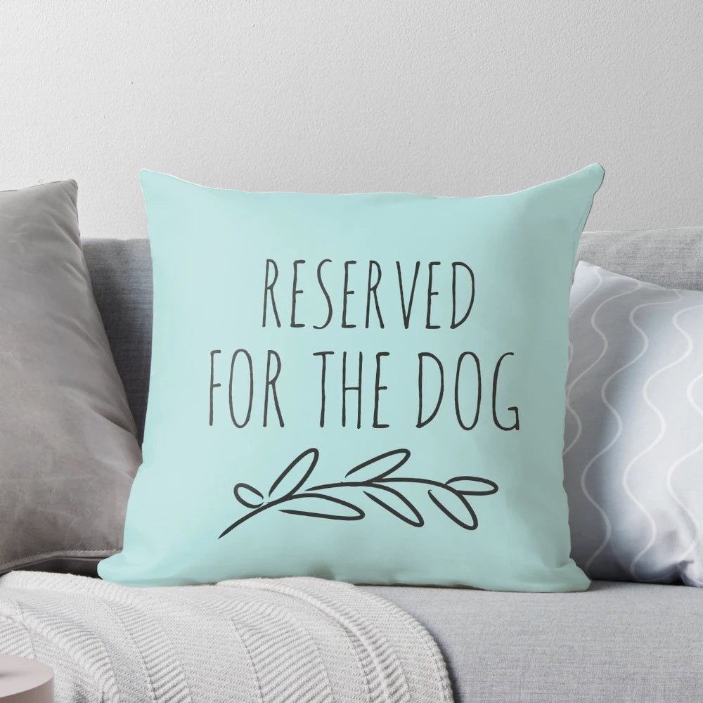 Soft and comfortable duck egg colored pillow, perfect for dogs and their owners.