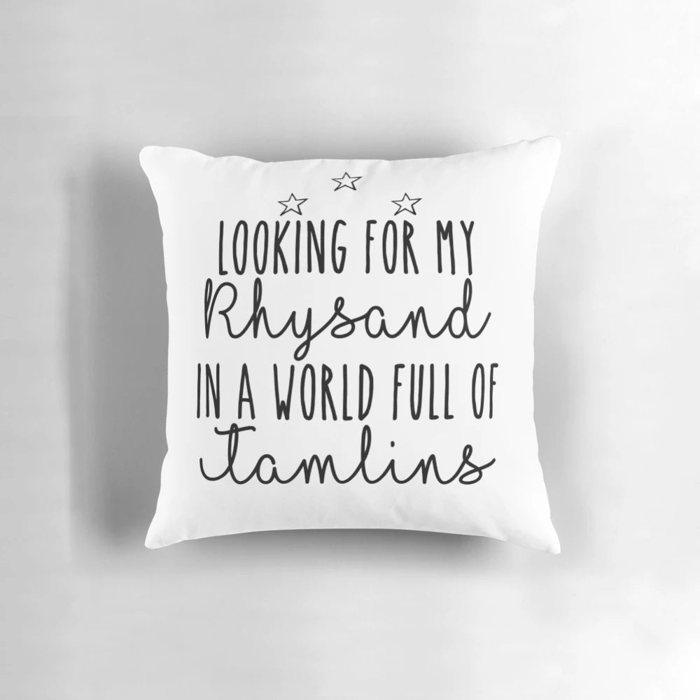 Plush pillow featuring the character Rhysand from the ACOTAR fantasy book series by Sarah J. Maas