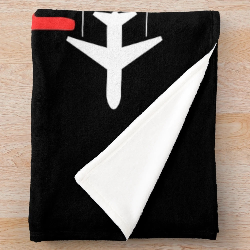 Plush blanket with pilot dad design for aviation enthusiasts