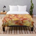 Pineapple pizza plush blanket