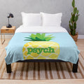 Pineapple plush blanket with a minimalist design inspired by the TV show Psych