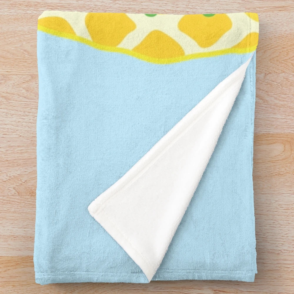 Pineapple plush blanket with a minimalist design inspired by the TV show Psych