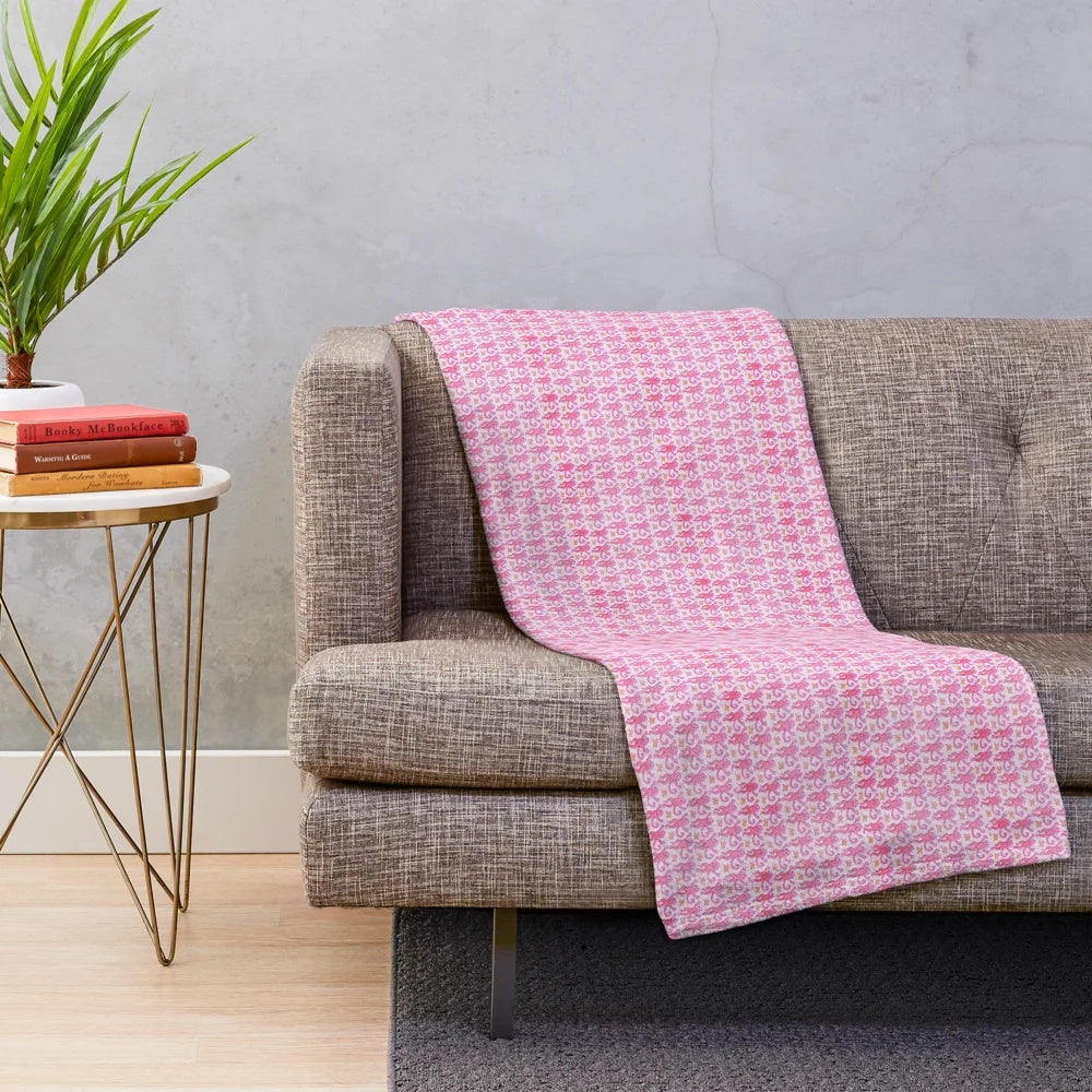 Soft and Cuddly Pink Monkey Plush Blanket