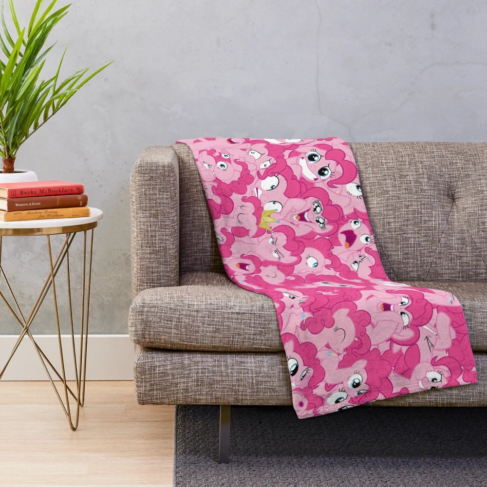 Pinkie Pie inspired plush blanket with vector art design