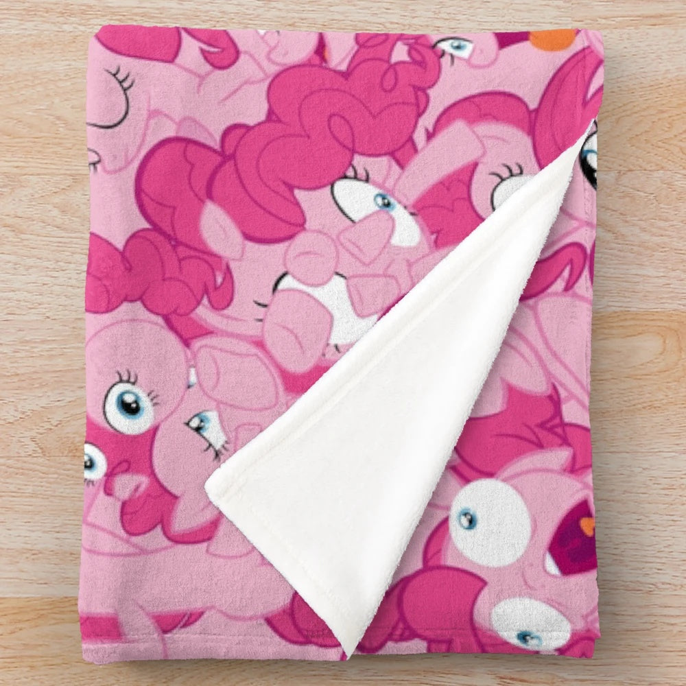 Pinkie Pie inspired plush blanket with vector art design