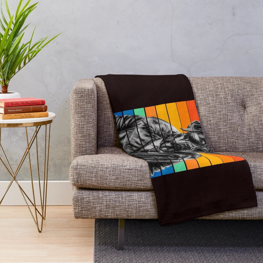 Pitbull dad plush blanket
