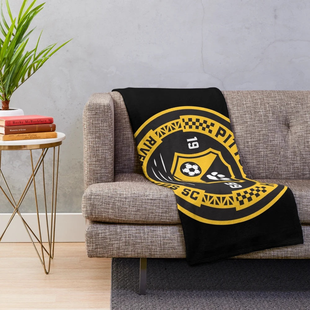 Pittsburgh Riverhounds Plush Blanket featuring the professional soccer team's logo and colors