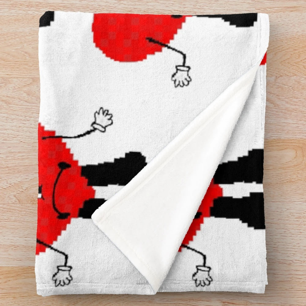 Pixel art plush blanket with Un Verano sin Ti design