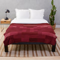 Pixel design plush blanket with Minecraft-inspired 2D graphics