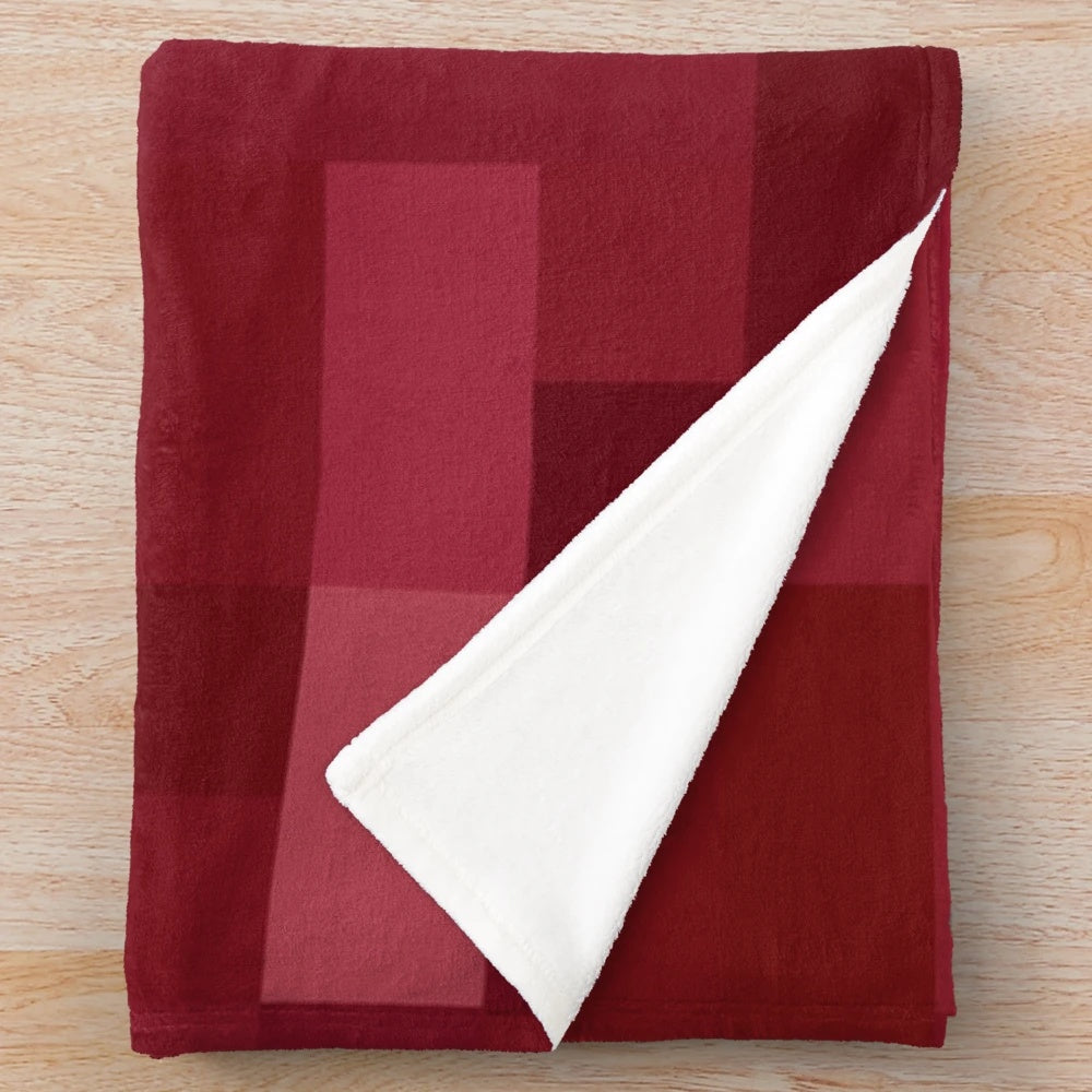 Pixel design plush blanket with Minecraft-inspired 2D graphics
