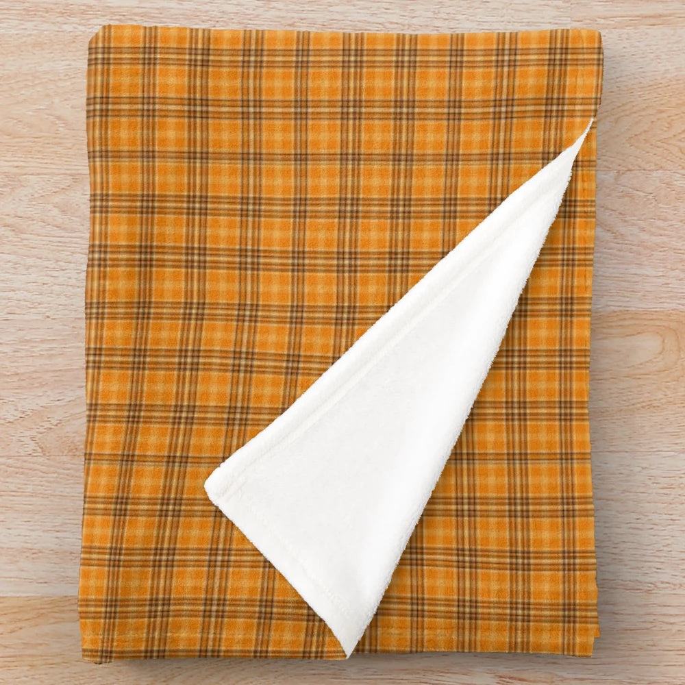 Soft plaid blanket with traditional scottish tartan design