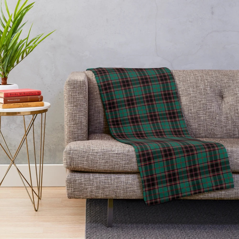 Buchan District Tartan Plush Blanket with cozy, soft and warm plaid design
