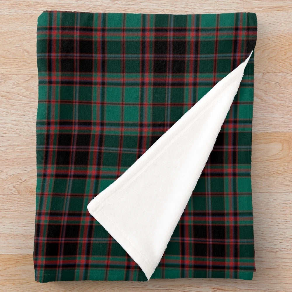 Buchan District Tartan Plush Blanket with cozy, soft and warm plaid design