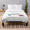 Soft and snuggly plush blanket featuring a plant mom design for plant enthusiasts