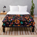 Soft plush ant-themed blanket