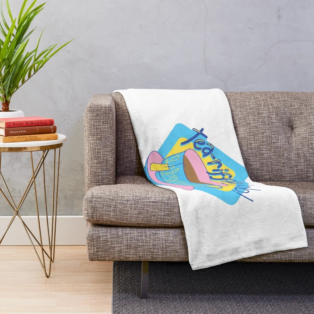 Plush blanket with funny HVAC technician design
