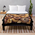 Plush bagel-themed blanket for a cozy and comforting home