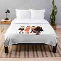 Cozy plush blanket with band music aesthetic design